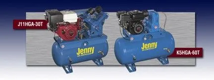 A jenny air compressor with a honda engine A jenny air compressor with a honda engine