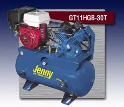 A jenny air compressor with a honda engine A jenny air compressor with a honda engine