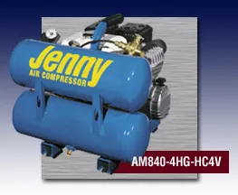 Two blue air compressors with air go written on them Two blue air compressors with air go written on them